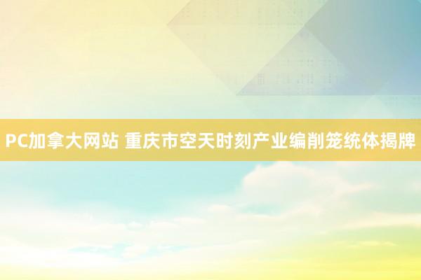 PC加拿大网站 重庆市空天时刻产业编削笼统体揭牌