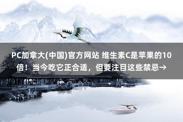 PC加拿大(中国)官方网站 维生素C是苹果的10倍！当今吃它正合适，但要注目这些禁忌→