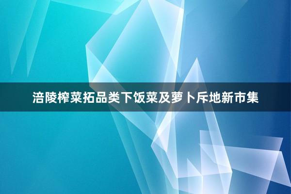 涪陵榨菜拓品类下饭菜及萝卜斥地新市集